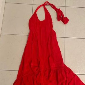 Halter high low dress